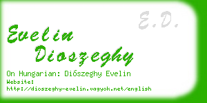 evelin dioszeghy business card